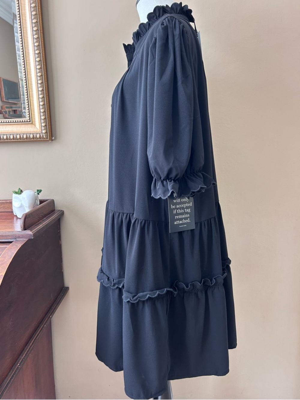 Tuckernuck Pommander Place Black Selena Mini Dress SIze XXXL NWT - Picture 3 of 16